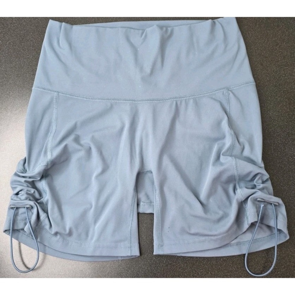 Gymshark Legacy Ruched Sides Tight Shorts Hoya Light Blue Yoga Woman M Active